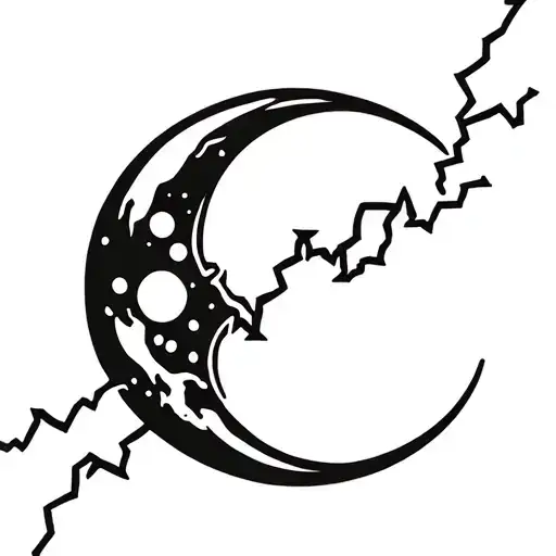 Abstract Moon And Electricity