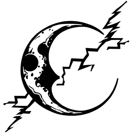 Abstract Moon And Electricity