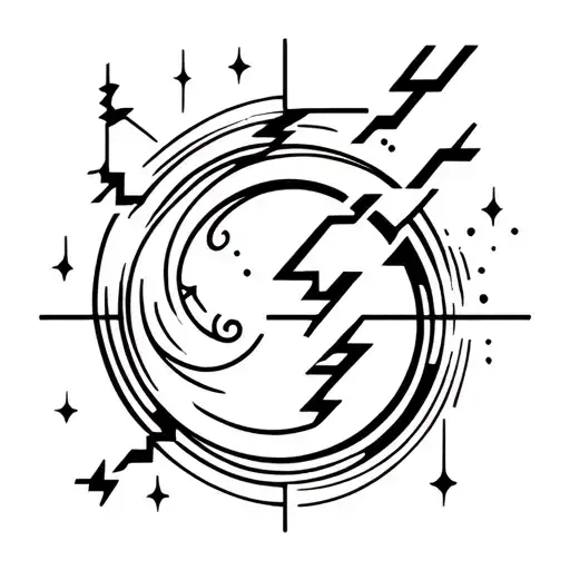 Abstract Moon And Electricity