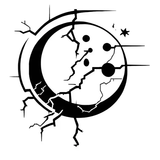 Abstract Moon And Electricity