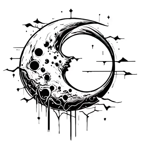 Abstract Moon And Electricity