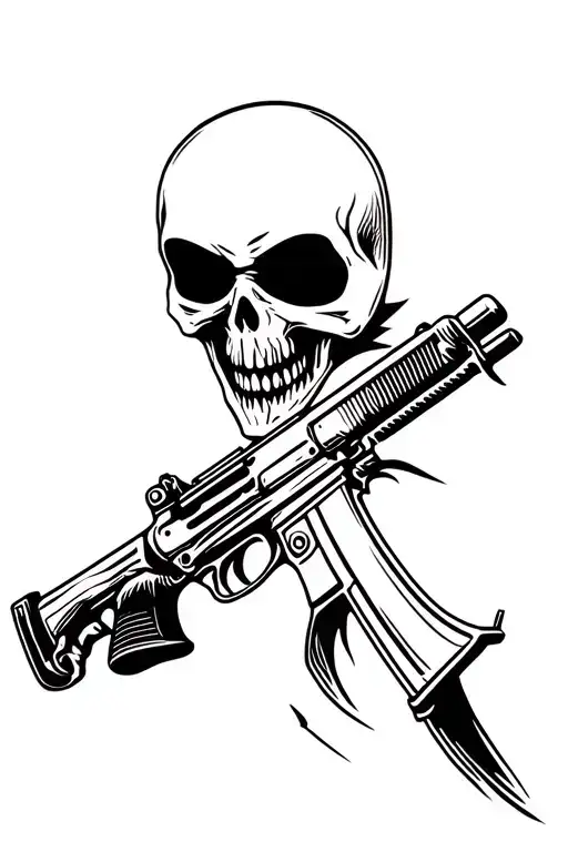 Grim Reaper With Ak 47 Rifle