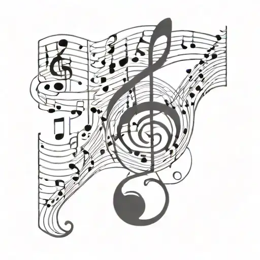 Treble Clef Winding Sheet Music Notes Speaker