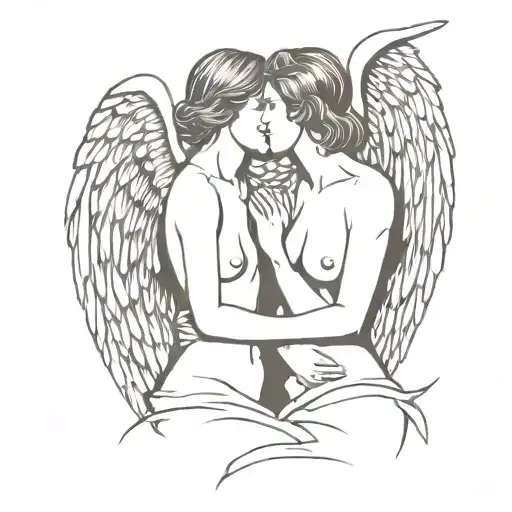 Angels Kissing Guy And Girl