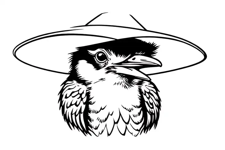 Kookaburra Wearing A Wide Brim