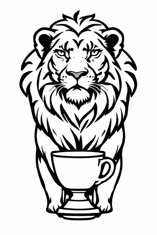 Lioness With Cup