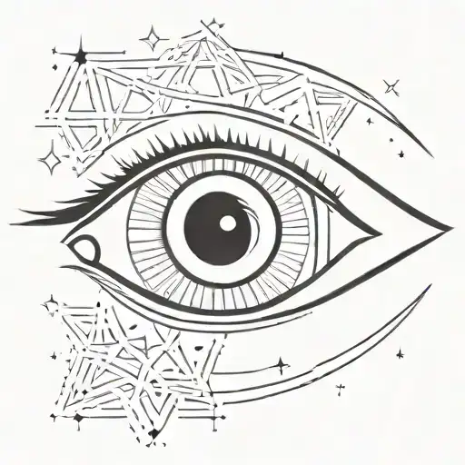 A Eye With A Nothern Star In The Pupil