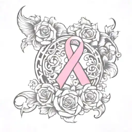 Rip Mom Breast Cancer Memorial Tattoo Design