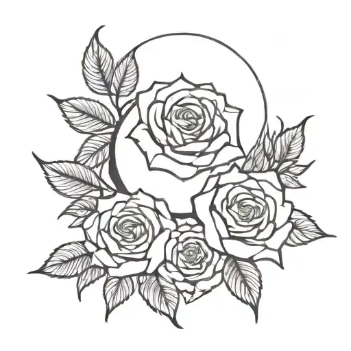 Roses And Moon