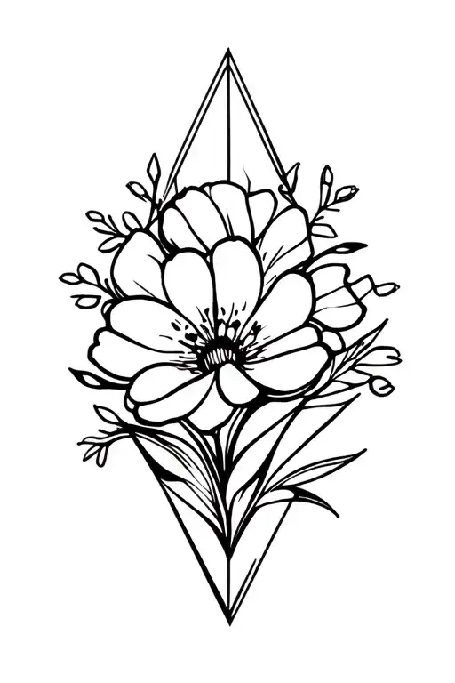 Geometric And Flowers