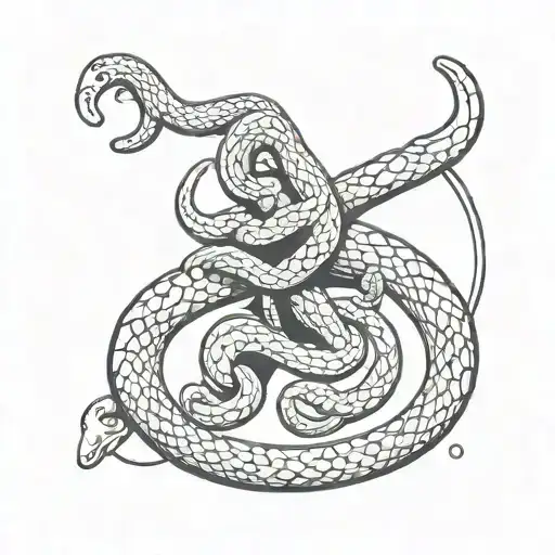 Snake And Monkey Holding