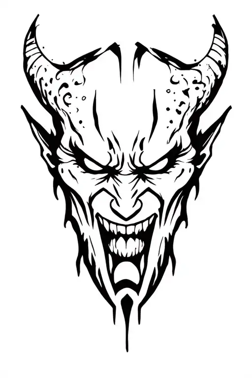 Demons Face Having Skin Pulled Off