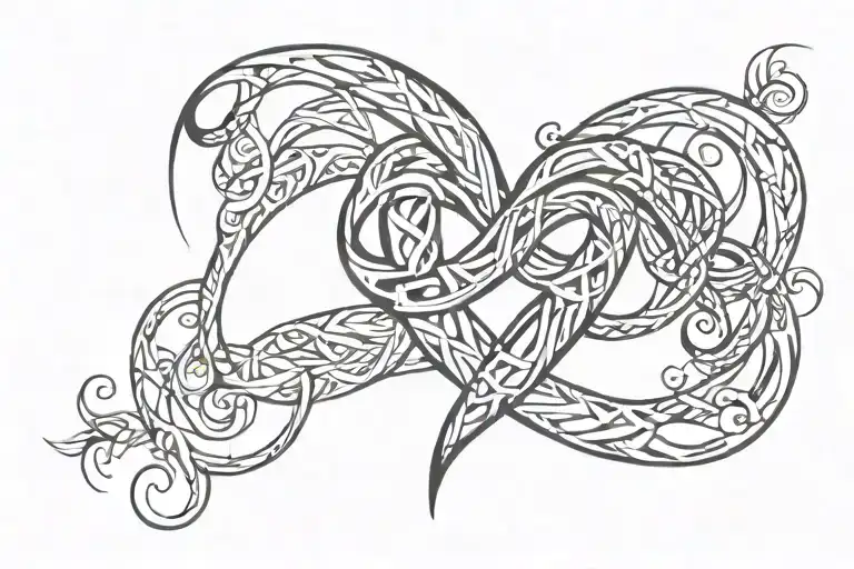 Heart Infinity Symbol Intertwined Within Her She