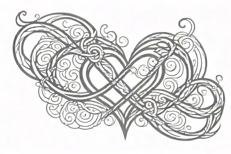 Heart Infinity Symbol Simple Outline