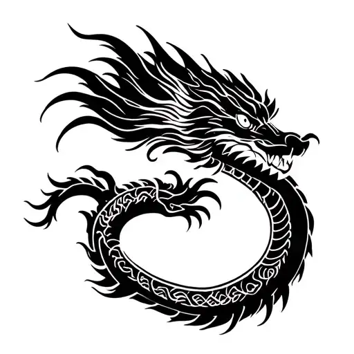 Japanese Dragon Flying