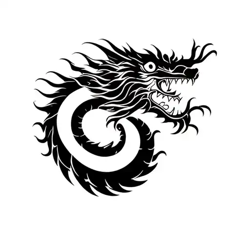 Japanese Dragon Flying