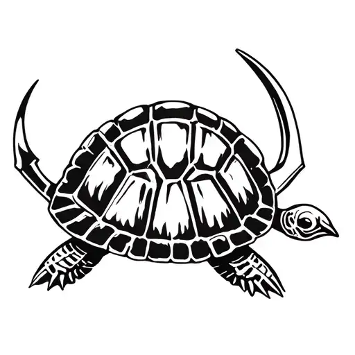 Navy Turtel Shellback With Trident