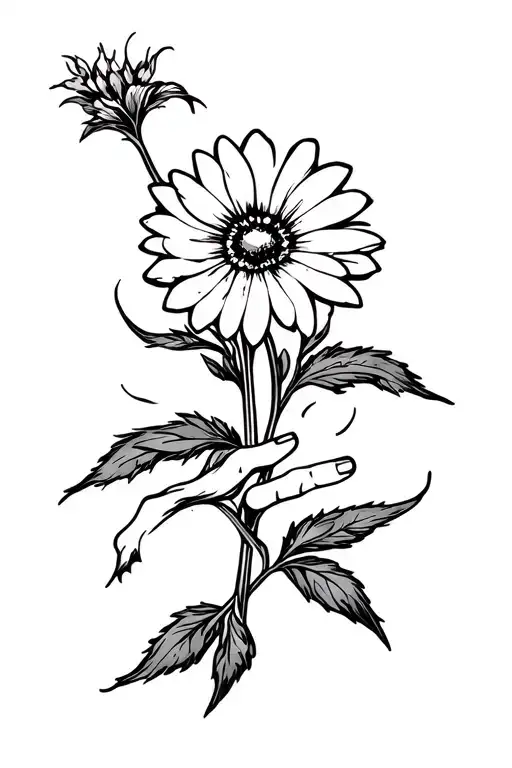 Gauntlet Holding A Flower