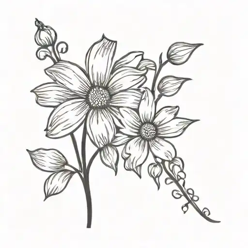 Daisy And Sweet Pea Flower