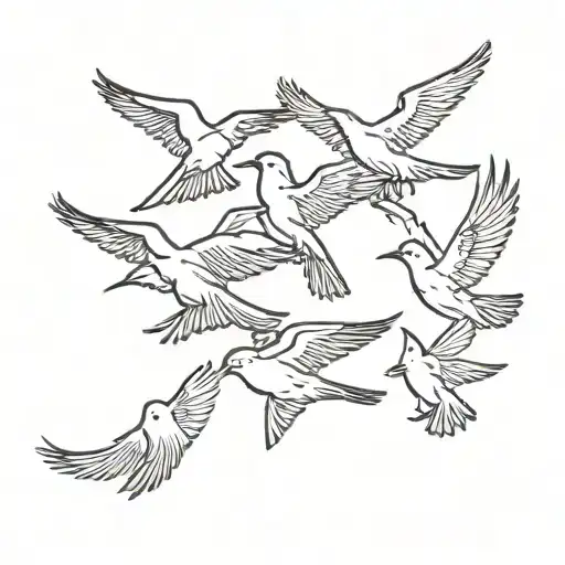 Birds Flying