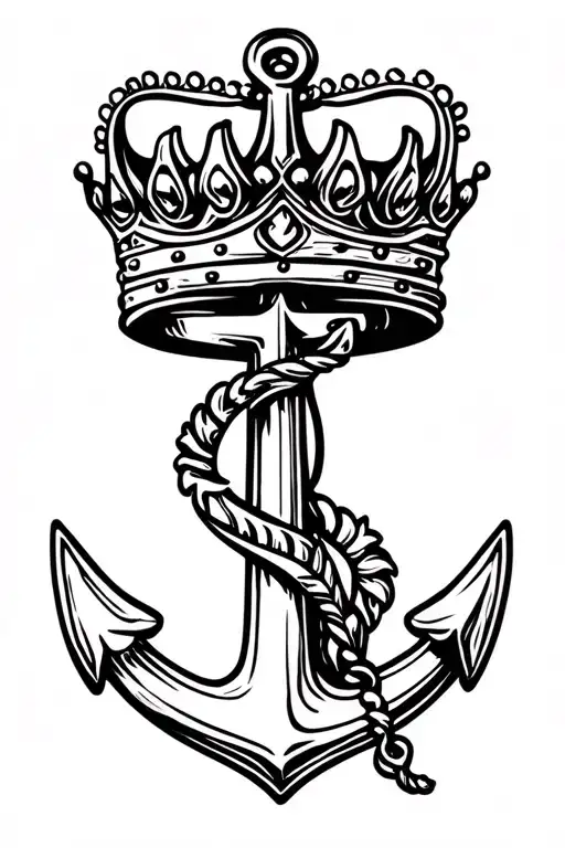 Anchor Princess Crown Hanging