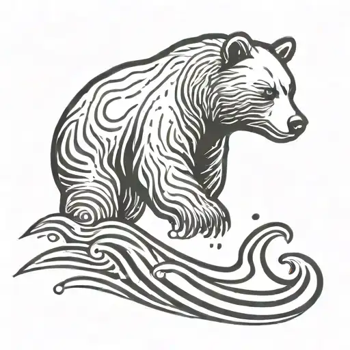 Bear Footprint Sea Wave Name Osmar