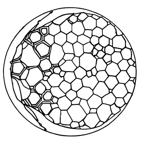 Abstract Moon Builded With Hexagons