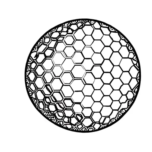 Minimalistic Moon Builded With Hexagons