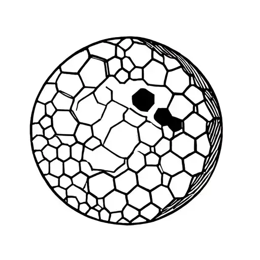 Minimalistic Moon Builded With Hexagons