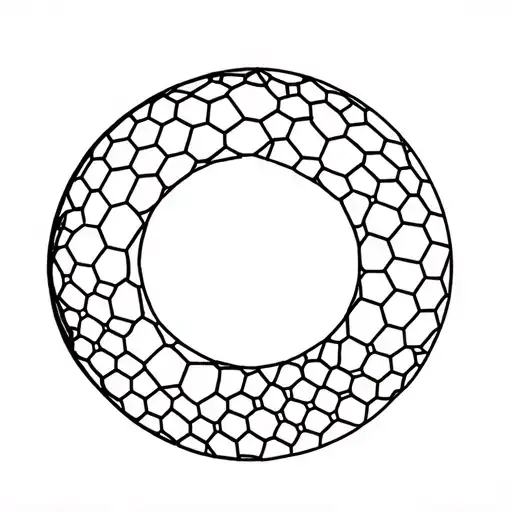 Minimalistic Moon Builded With Hexagons