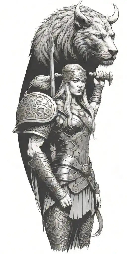 Thor And Viking Female Warrior