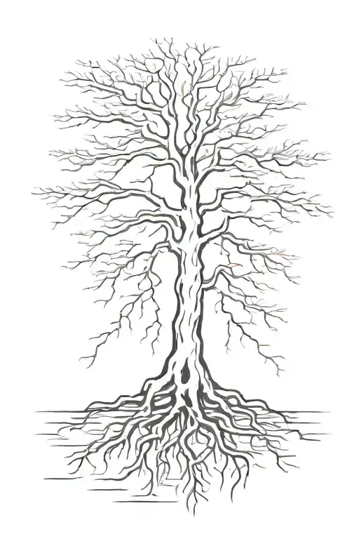 Bald Cypress Tree With Roots Inside Diamond Outline