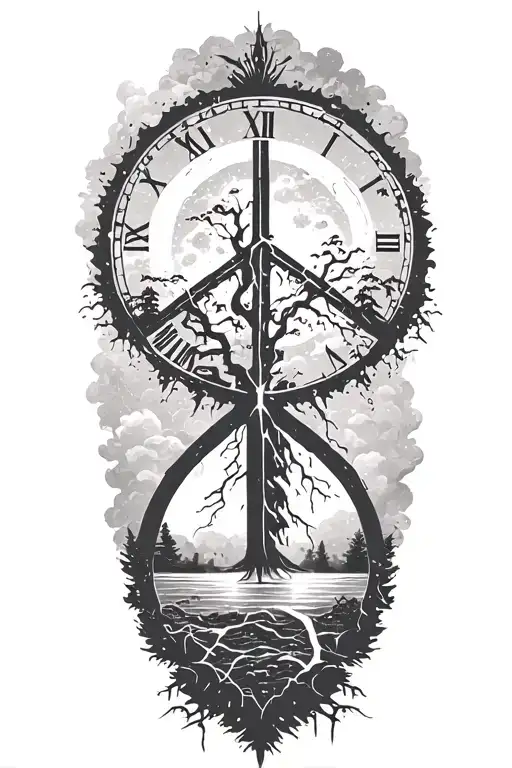 Peace And Lightining Storm And Time And Nature