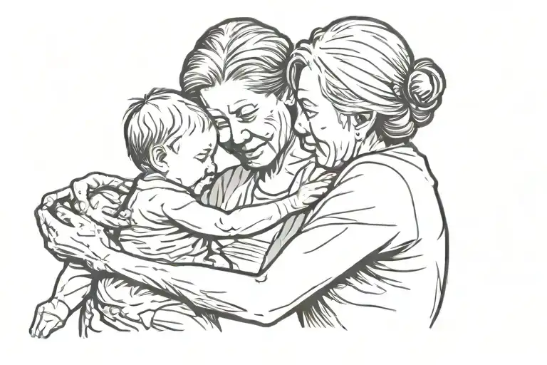 Teaching Her Grandchild