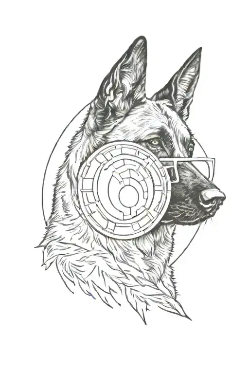 Malinois Looking Through Lens Capturing The Beauty