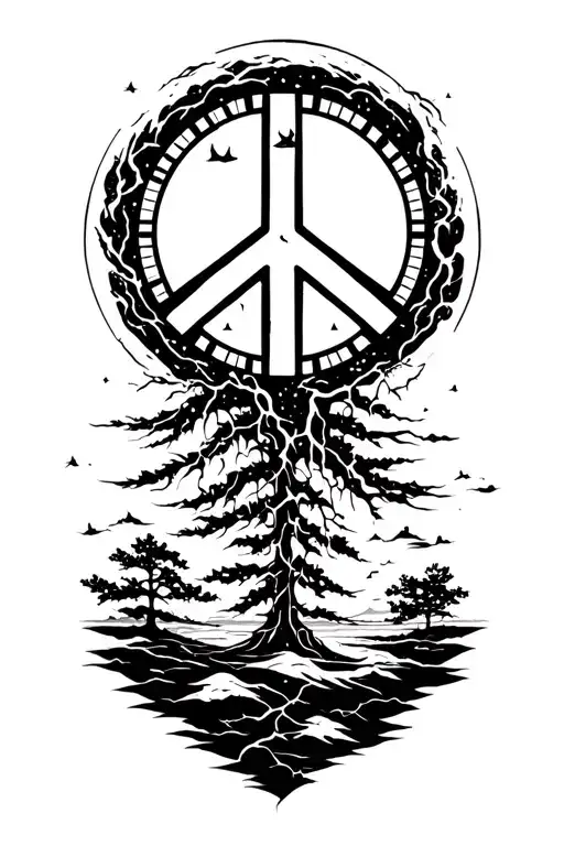 Peace And Lightining Storm And Time And Nature