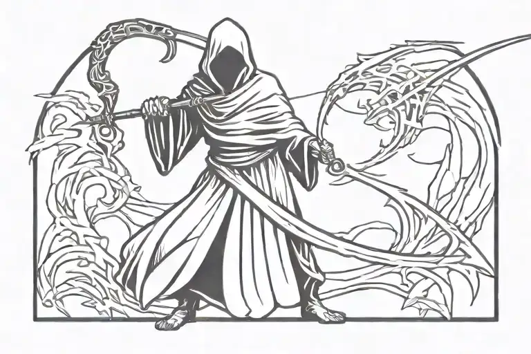 No Soul Reaper Holding A Scythe