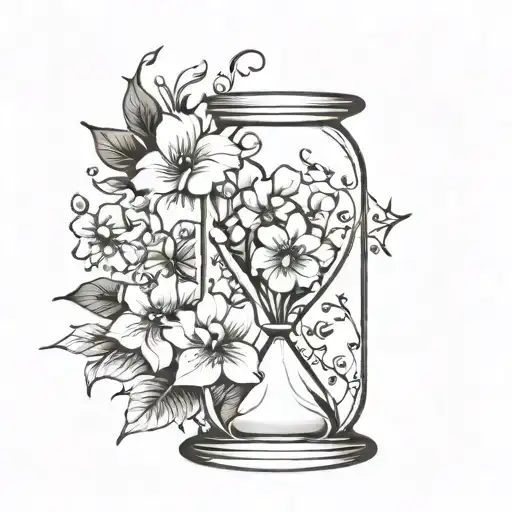 Hourglass Floral Around It