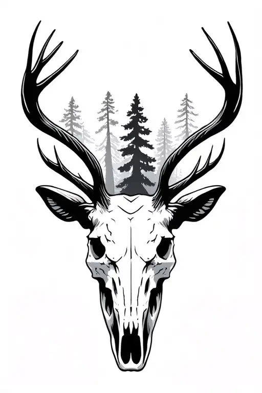 Elk Skull Forest Filled