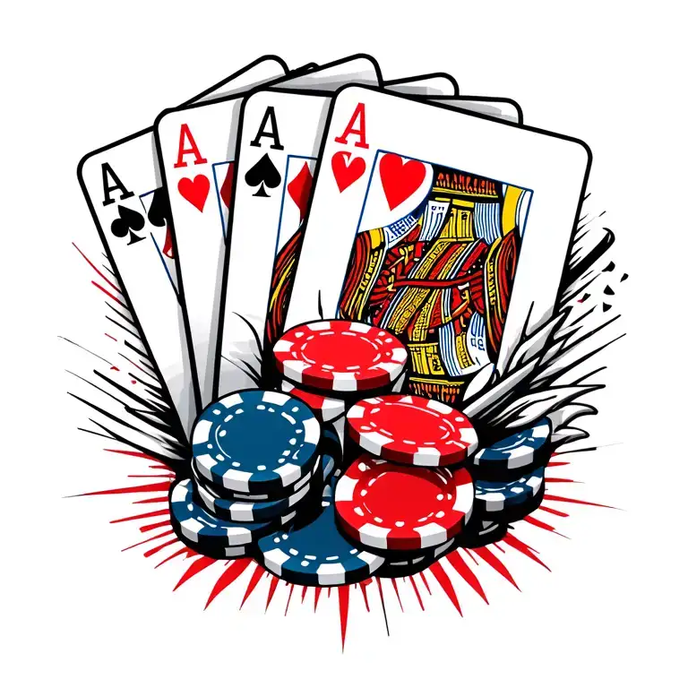 Poker Cards And Chips