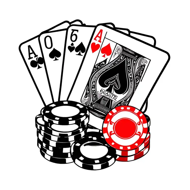 Poker Cards And Chips