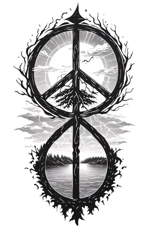 Peace And Lightining Storm And Time And Nature