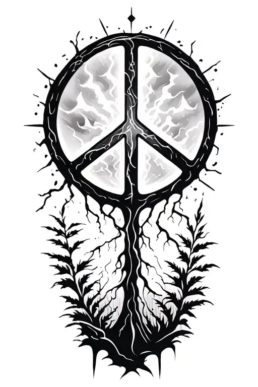 Peace And Lightining Storm And Time And Nature