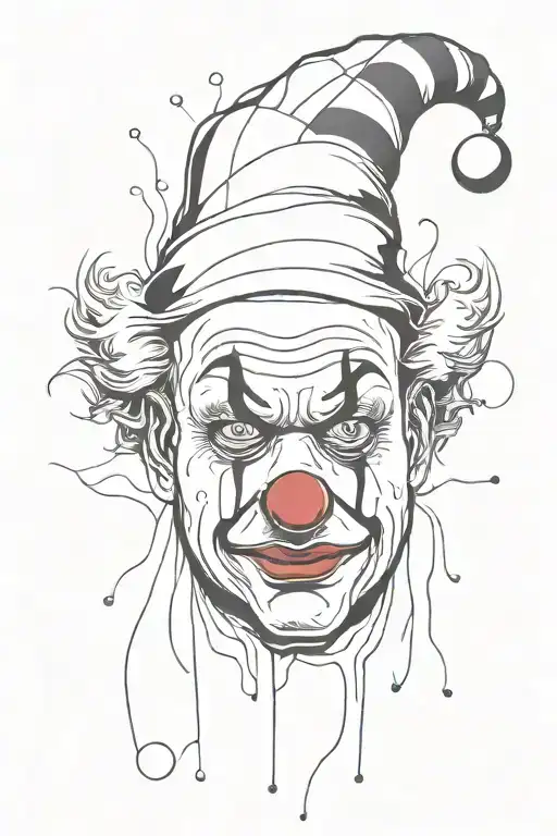 Sad Clown Man Falling