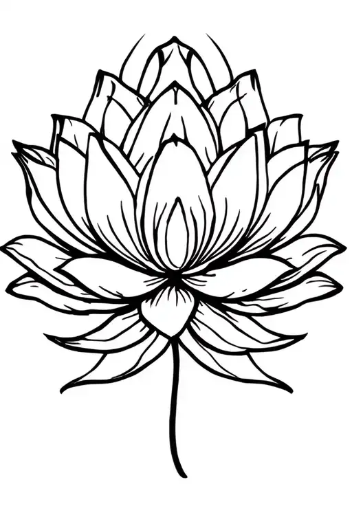 Lotus Flower With An I Inside