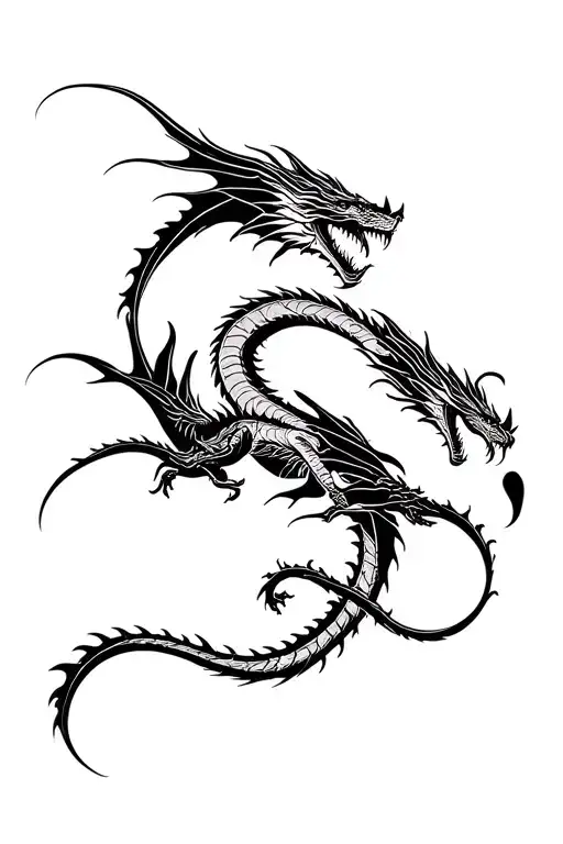 Dragons Flying Together