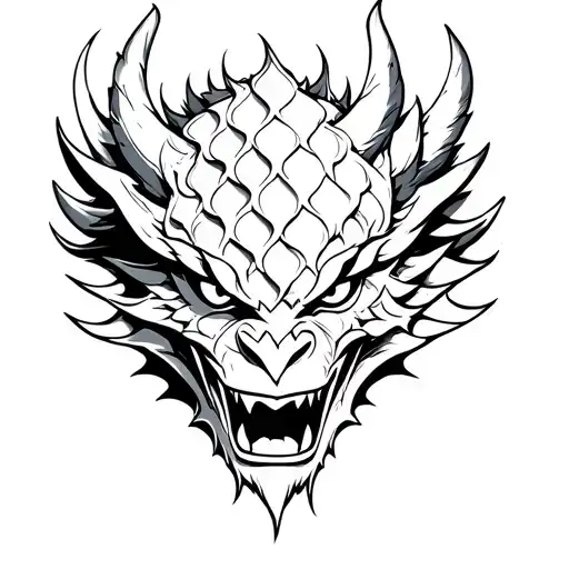 Oni Mask Made Of Dragon Scales