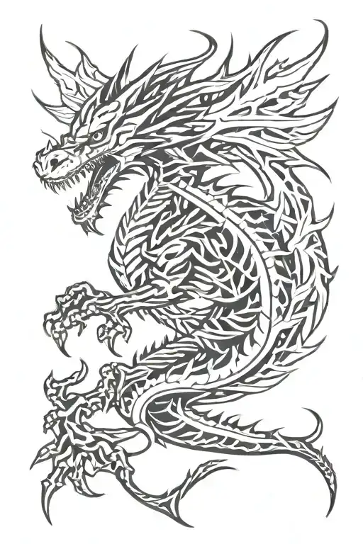 Spine Cyber Sigilism Dragon