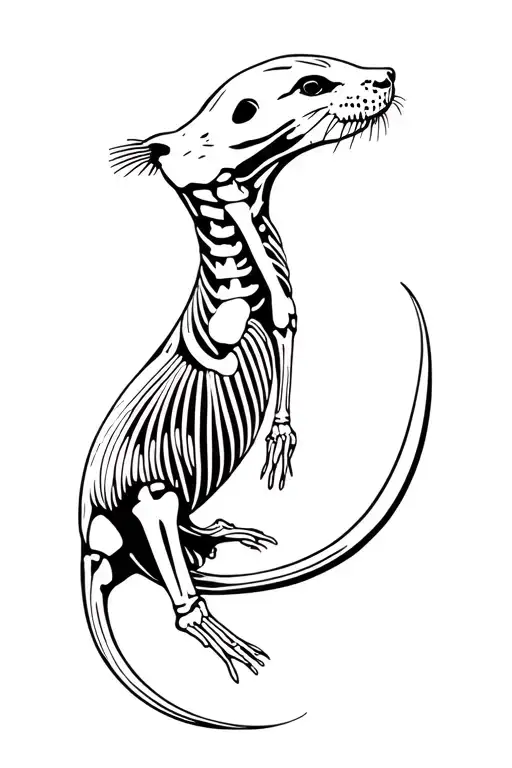 Half Otter Half Otter Skeleton