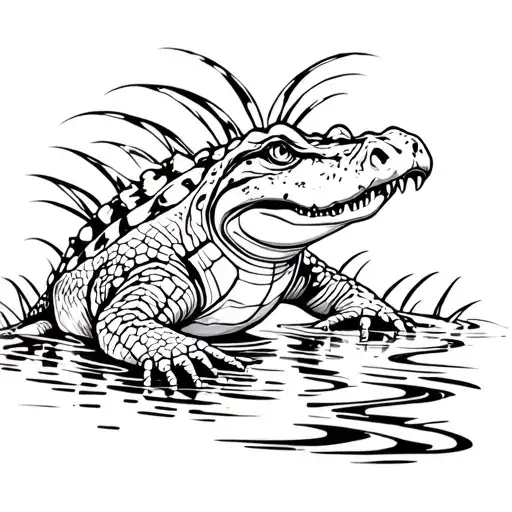 Gator In Swamp